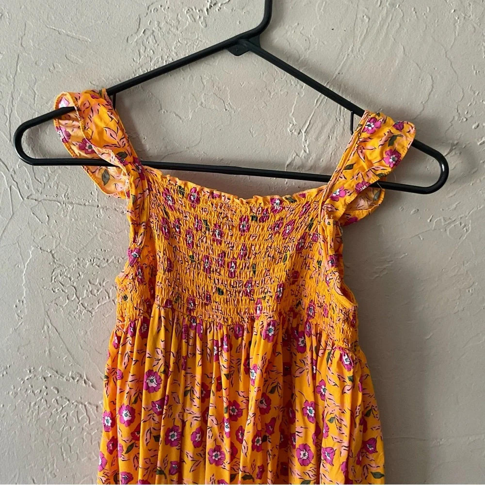Carter's Yellow and Pink Smocked Dress
